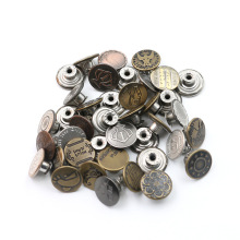 100 Pcs/Bag Vintage Material Alloy Denim Jeans Button For Clothes and Rivet